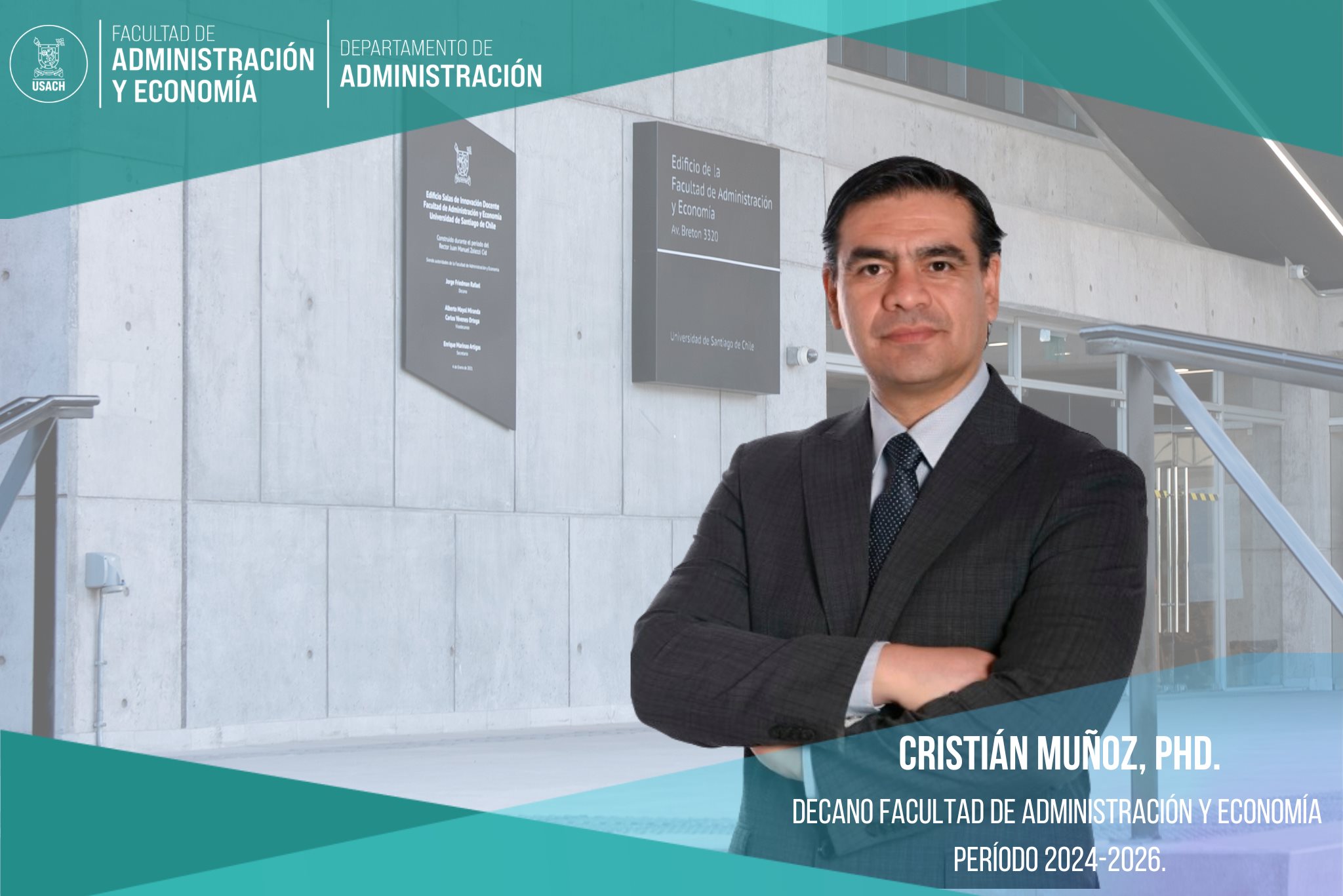 Dr. Cristián Muñoz Canales es reelecto como decano de la FAE USACH