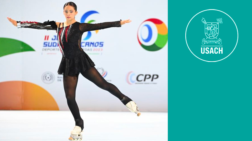 Catalina Godoy, estudiante de Ingeniería Comercial de la FAE Usach ha obtenido una medalla de bronce en los Panamericanos de Patinaje en Colombia