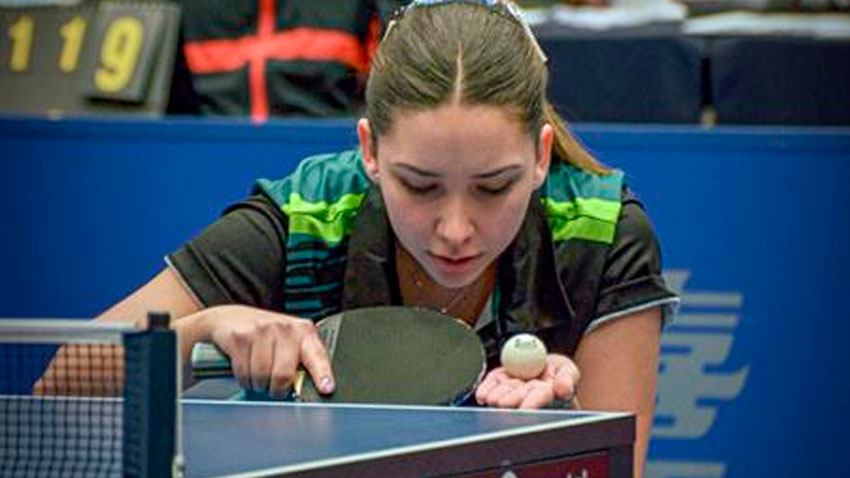 Claudia Infante, estudiante de Ingeniería Comercial representa a Chile en tenis de mesa