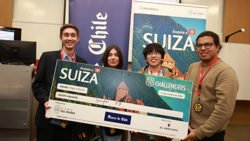 Pablo Cayo, estudiante de Ingeniería Comercial de la USACH presente en el equipo ganador del VIII Challengers de la UAndes